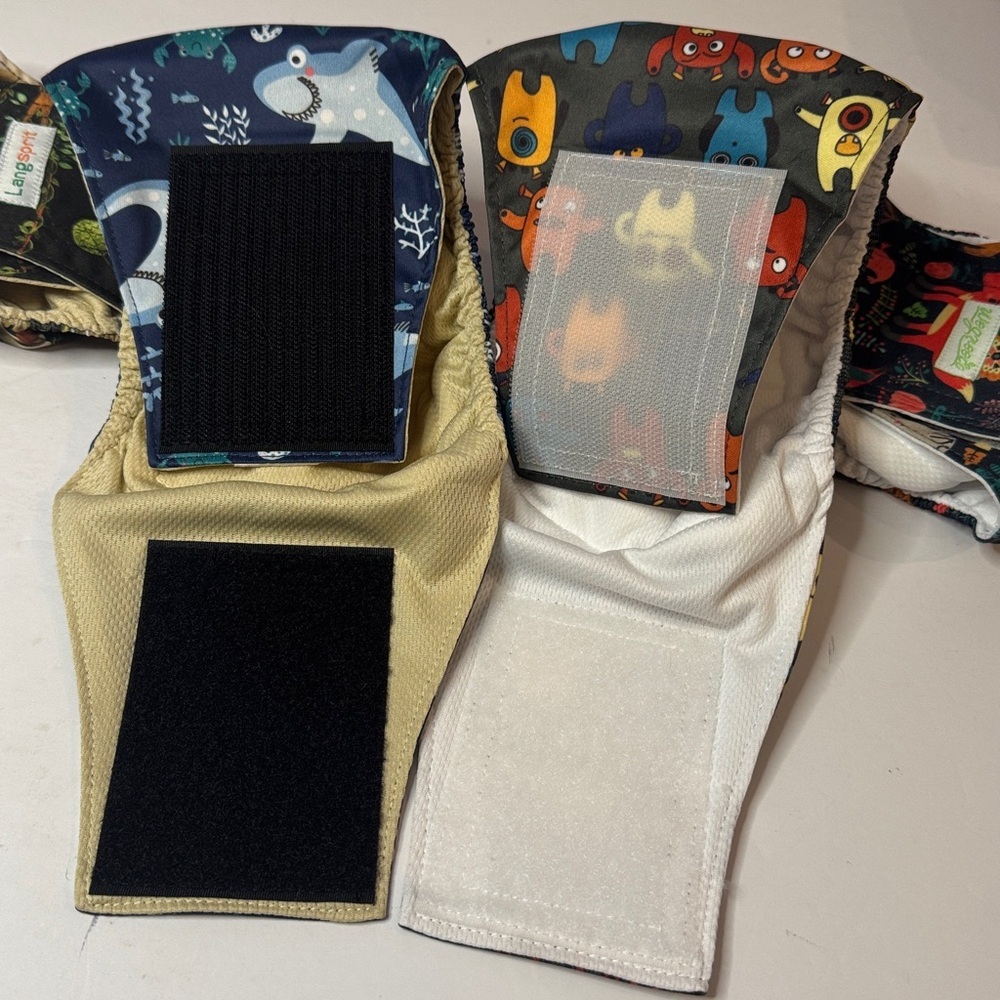 Langsprit (4) & Wegreeco (2) Reusable Male Dog Diaper Belly Bands, set of 6, NEW - Picture 8 of 10